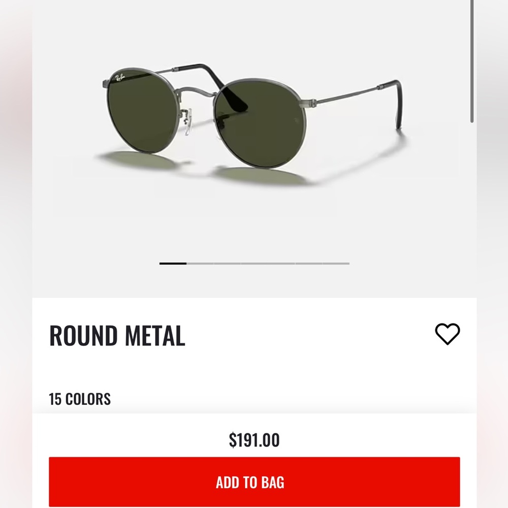 Ray-Ban Round Metal Sunglasses with Dark Lenses